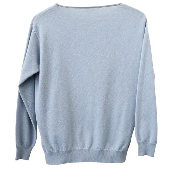 Brunello Cucinelli Sweater Sz XS Blue Cashmere Knit Pullover Quiet Luxury Italy - Picture 2 of 9